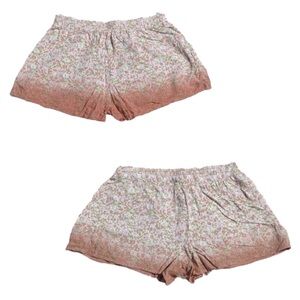 Boho micro floral ombré casual flowy shorts Small